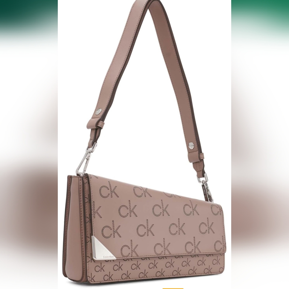 Calvin Klein Basalt Flap Demi Shoulder Bag